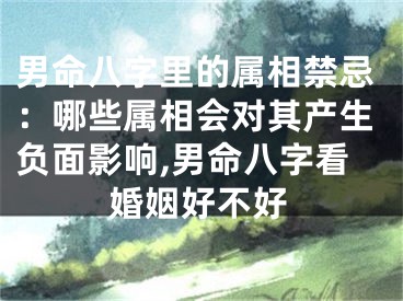 男命八字里的属相禁忌：哪些属相会对其产生负面影响,男命八字看婚姻好不好