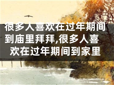 很多人喜欢在过年期间到庙里拜拜,很多人喜欢在过年期间到家里