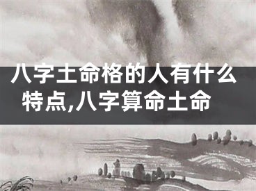 八字土命格的人有什么特点,八字算命土命