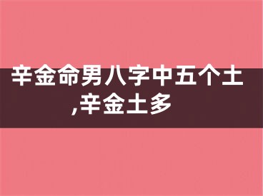 辛金命男八字中五个土,辛金土多
