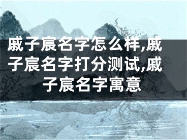戚子宸名字怎么样,戚子宸名字打分测试,戚子宸名字寓意