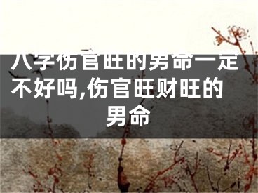 八字伤官旺的男命一定不好吗,伤官旺财旺的男命