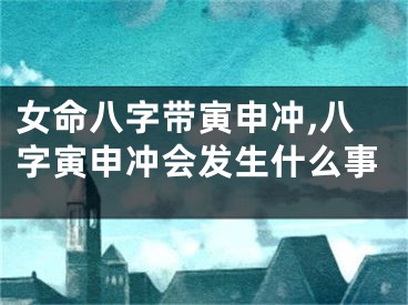 女命八字带寅申冲,八字寅申冲会发生什么事