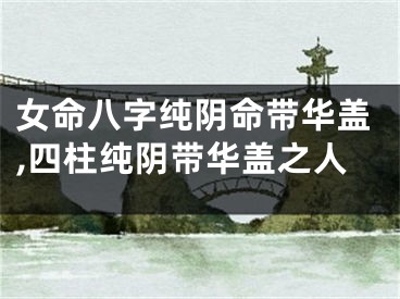 女命八字纯阴命带华盖,四柱纯阴带华盖之人