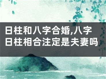 日柱和八字合婚,八字日柱相合注定是夫妻吗