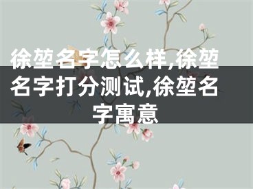 徐堃名字怎么样,徐堃名字打分测试,徐堃名字寓意