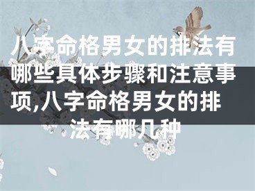 八字命格男女的排法有哪些具体步骤和注意事项,八字命格男女的排法有哪几种