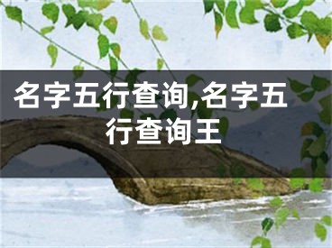 名字五行查询,名字五行查询王