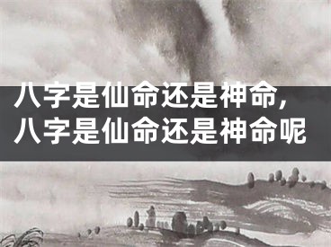 八字是仙命还是神命,八字是仙命还是神命呢