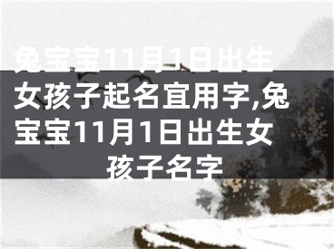 兔宝宝11月1日出生女孩子起名宜用字,兔宝宝11月1日出生女孩子名字
