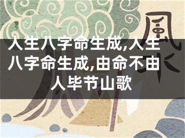 人生八字命生成,人生八字命生成,由命不由人毕节山歌