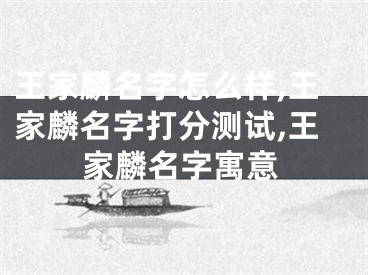 王家麟名字怎么样,王家麟名字打分测试,王家麟名字寓意