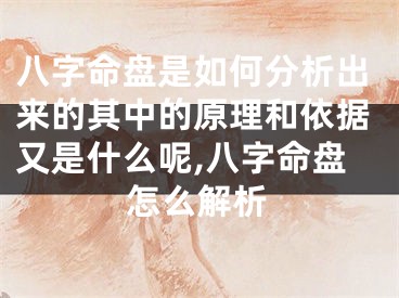 八字命盘是如何分析出来的其中的原理和依据又是什么呢,八字命盘怎么解析