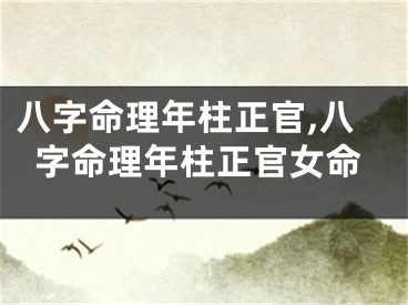 八字命理年柱正官,八字命理年柱正官女命