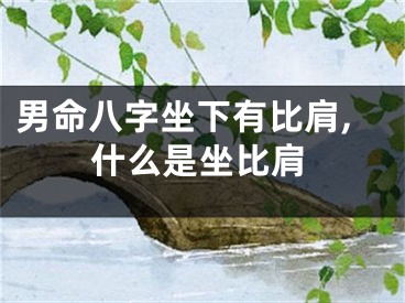 男命八字坐下有比肩,什么是坐比肩