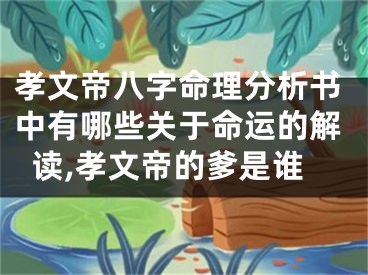 孝文帝八字命理分析书中有哪些关于命运的解读,孝文帝的爹是谁