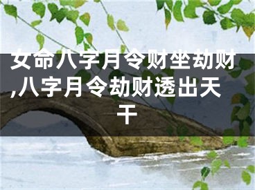 女命八字月令财坐劫财,八字月令劫财透出天干