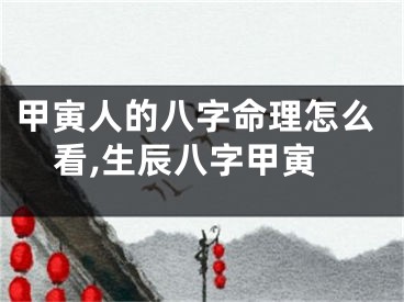 甲寅人的八字命理怎么看,生辰八字甲寅