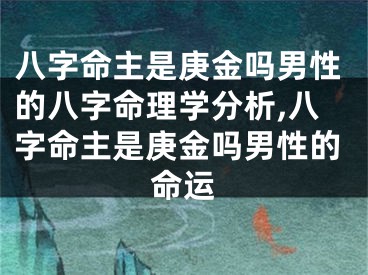 八字命主是庚金吗男性的八字命理学分析,八字命主是庚金吗男性的命运