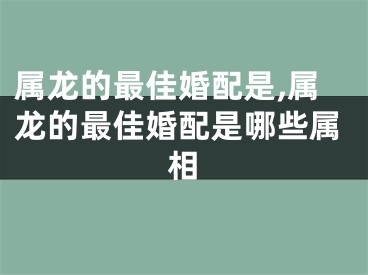 属龙的最佳婚配是,属龙的最佳婚配是哪些属相