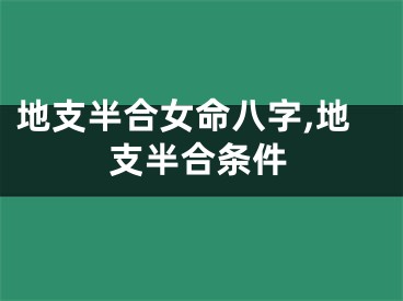地支半合女命八字,地支半合条件