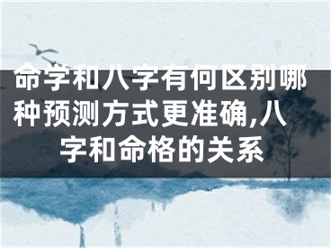 命学和八字有何区别哪种预测方式更准确,八字和命格的关系