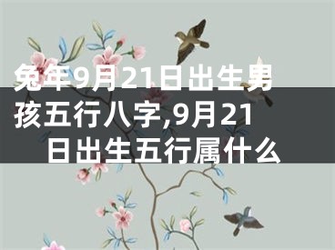 兔年9月21日出生男孩五行八字,9月21日出生五行属什么