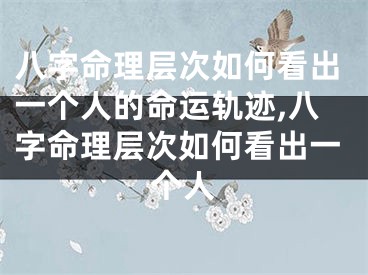 八字命理层次如何看出一个人的命运轨迹,八字命理层次如何看出一个人