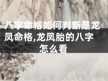八字命格如何判断是龙凤命格,龙凤胎的八字怎么看