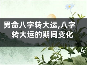 男命八字转大运,八字转大运的期间变化