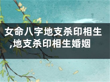 女命八字地支杀印相生,地支杀印相生婚姻