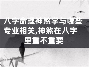 八字命理神煞学与哪些专业相关,神煞在八字里重不重要