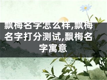 飘梅名字怎么样,飘梅名字打分测试,飘梅名字寓意