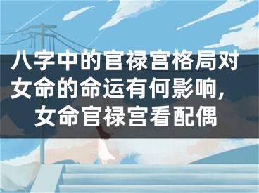 八字中的官禄宫格局对女命的命运有何影响,女命官禄宫看配偶