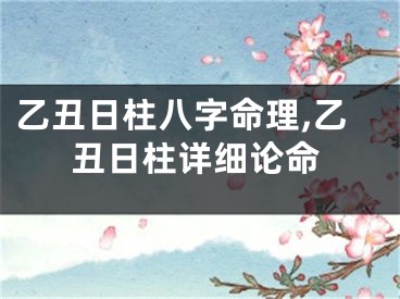 乙丑日柱八字命理,乙丑日柱详细论命