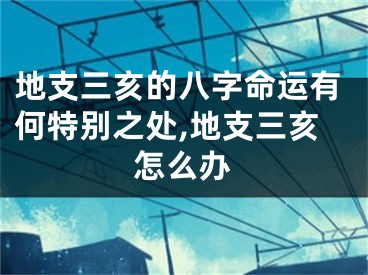 地支三亥的八字命运有何特别之处,地支三亥怎么办