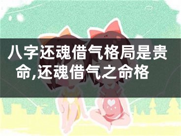 八字还魂借气格局是贵命,还魂借气之命格