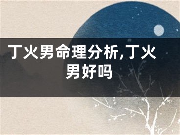 丁火男命理分析,丁火男好吗