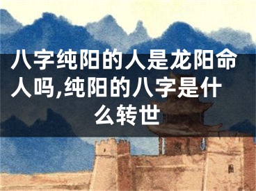 八字纯阳的人是龙阳命人吗,纯阳的八字是什么转世