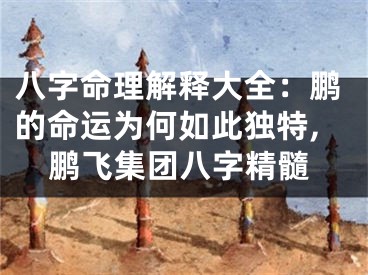 八字命理解释大全：鹏的命运为何如此独特,鹏飞集团八字精髓