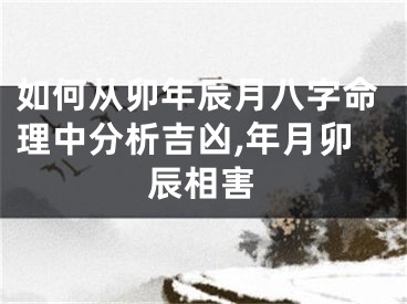 如何从卯年辰月八字命理中分析吉凶,年月卯辰相害