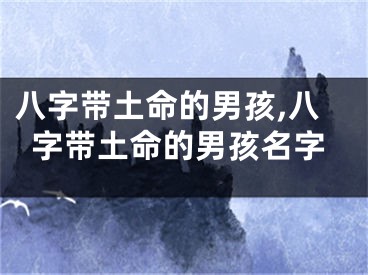 八字带土命的男孩,八字带土命的男孩名字