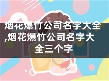 烟花爆竹公司名字大全,烟花爆竹公司名字大全三个字