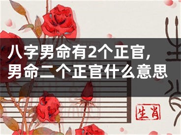 八字男命有2个正官,男命二个正官什么意思
