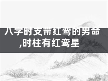 八字时支带红鸾的男命,时柱有红鸾星