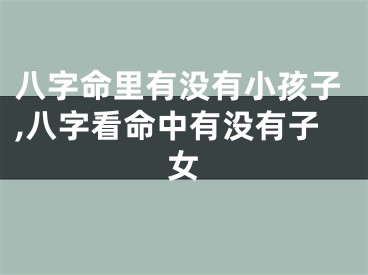 八字命里有没有小孩子,八字看命中有没有子女