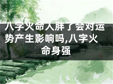 八字火命人胖了会对运势产生影响吗,八字火命身强