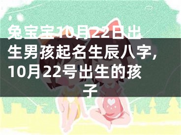兔宝宝10月22日出生男孩起名生辰八字,10月22号出生的孩子