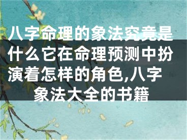 八字命理的象法究竟是什么它在命理预测中扮演着怎样的角色,八字象法大全的书籍