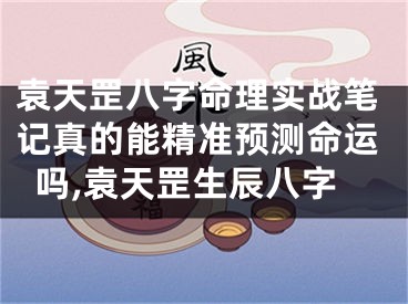 袁天罡八字命理实战笔记真的能精准预测命运吗,袁天罡生辰八字